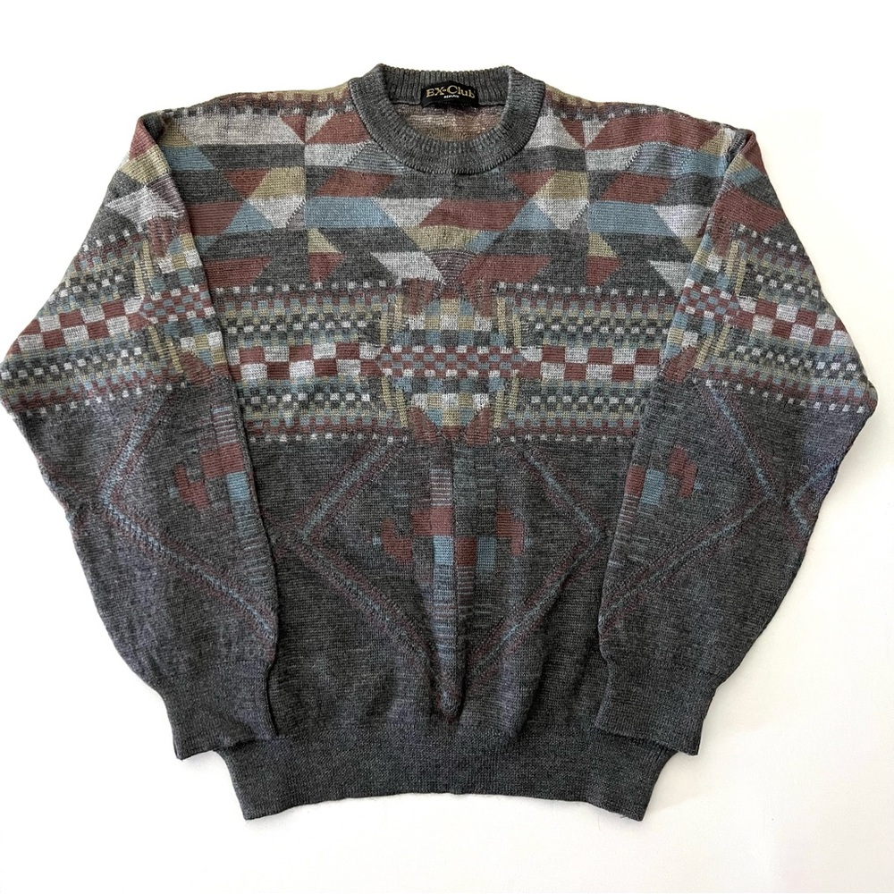 Ex-Club Renown New Wool 100% Pullover Sweater Knit Men’s Size Large